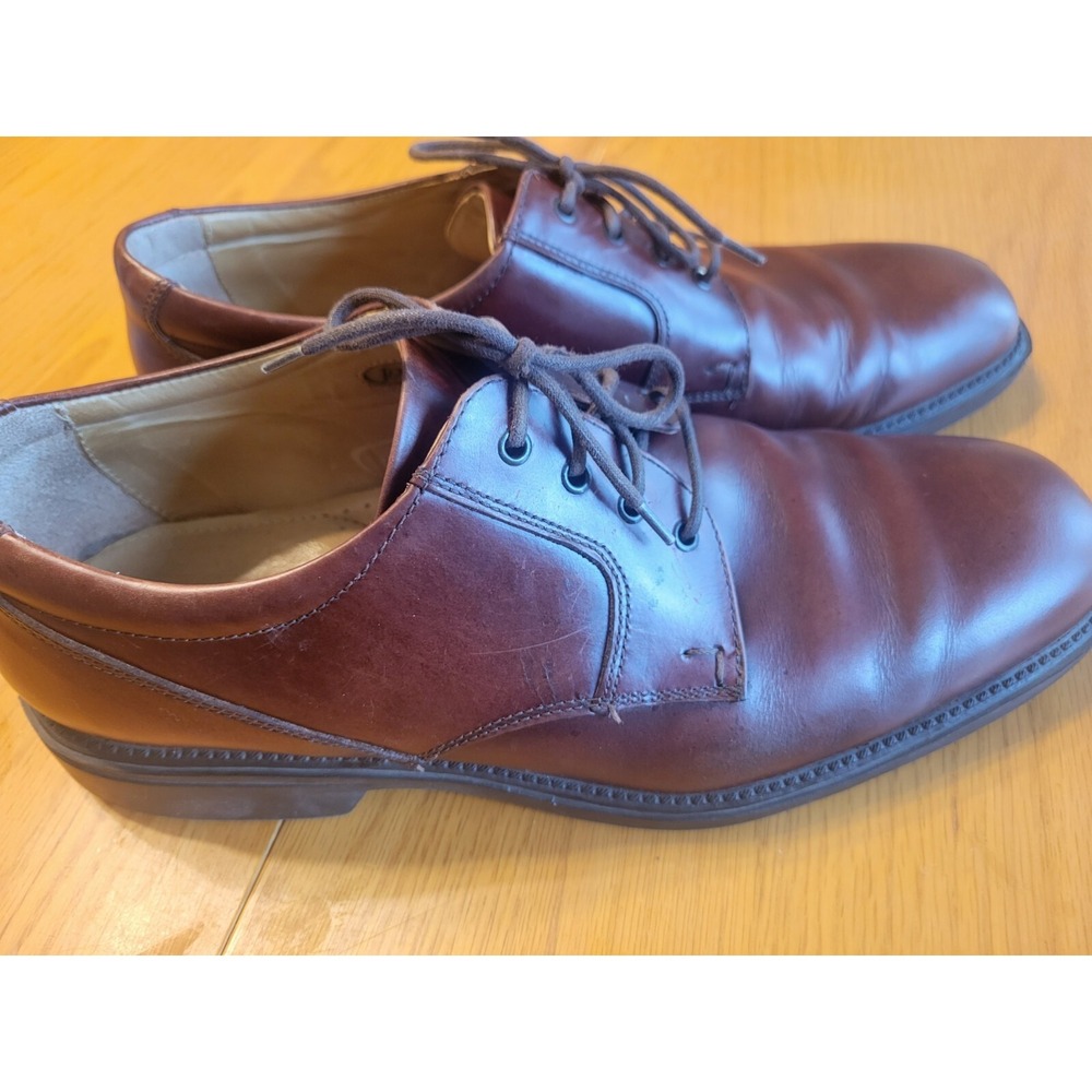 Johnston And Murphy Mens Handmade Brown Leather Dress Shoes 12M